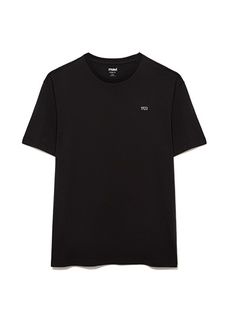 Простая черная мужская футболка с круглым вырезом Mavi