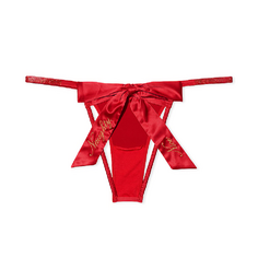 Трусы Victoria&apos;s Secret Open-Back Bow Cheekini, красный