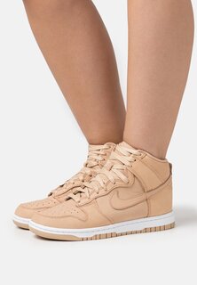 Высокие кроссовки Nike Dunk, светло-коричневый / белый