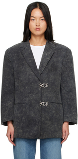 Серый свободный пиджак Elleme