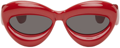 Красные завышенные солнцезащитные очки «кошачий глаз» LOEWE