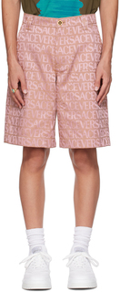 Розовые шорты по всей длине Versace
