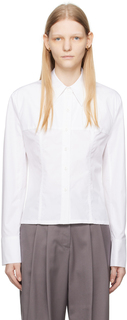 Белая рубашка со вставками LOW CLASSIC