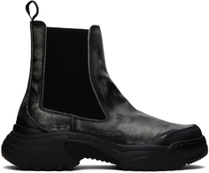 Черные ботинки челси с эффектом потертости GmbH