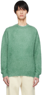 Зеленый ворсовый свитер Jade AURALEE