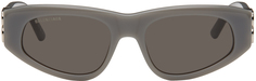 Серые солнцезащитные очки Dynasty Серый/Серебристый Balenciaga