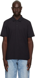 Черная гладкая футболка-поло Calvin Klein