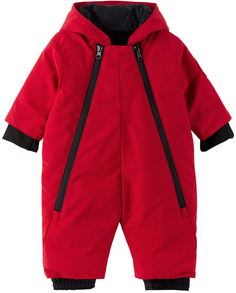 Baby Red Зимний комбинезон из пуха ягненка Красный Canada Goose Kids