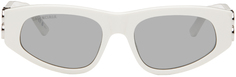 Белые солнцезащитные очки Dynasty в D-образной оправе Balenciaga