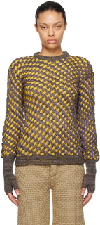 Эксклюзивный желто-серо-коричневый свитер SSENSE Cereal Cereal Isa Boulder