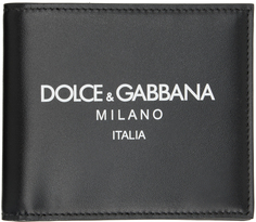 Черный кошелек с логотипом Dolce &amp; Gabbana