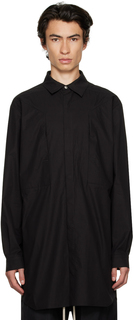 Черная большая рубашка с туманным карманом Rick Owens
