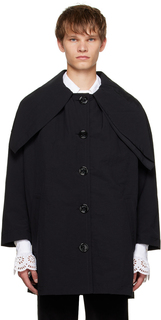 Черное пальто на пуговицах Meryll Rogge