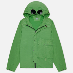 Мужская куртка ветровка C.P. Company Chrome-R Goggle Overshirt Lens, цвет зелёный, размер S