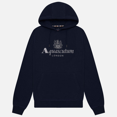 Мужская толстовка Aquascutum Active Big Logo Hoodie Fleece, цвет синий, размер S