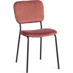 Стул TetChair Carol (mod UC06) металл, вельвет 45x56x82 см Coral (коралловый) HLR44 / черный