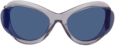 Фиолетовые футуристические солнцезащитные очки MCQ