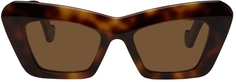 Солнцезащитные очки «кошачий глаз» черепаховой расцветки Loewe