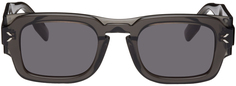 Серые прямоугольные солнцезащитные очки MCQ