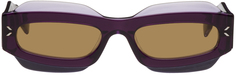 Фиолетовые прямоугольные солнцезащитные очки MCQ