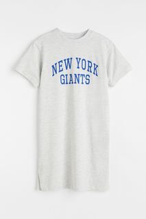 Платье-футболка H&amp;M NY Giants, cерый меланж H&M