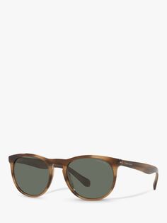 Мужские поляризованные овальные солнцезащитные очки Giorgio Armani AR8149, коричневые/серые