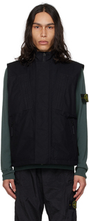 Черный пуховый жилет Ghost Черный Код поставщика: 7915G08F1 Stone Island