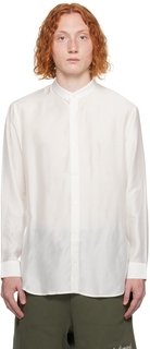 Белая рубашка с воротником-стойкой Emporio Armani