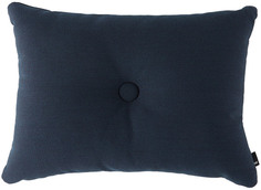 Темно-синяя вязаная подушка в горошек HAY