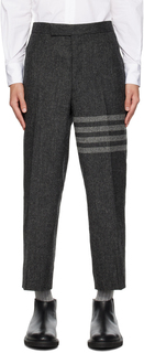 Серые брюки с заниженным внутренним швом Thom Browne