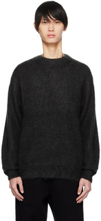 AURALEE Черный ворсованный свитер