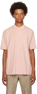 Розовая футболка-поло Sunspel