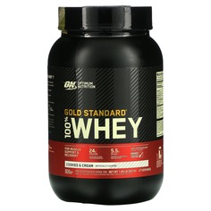 Gold Standard 100% Whey, сыворотка со вкусом печенья и сливок, 837 г (1,84 фунта), Optimum Nutrition