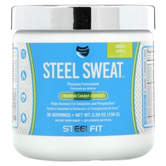 Steel Sweat, зеленое яблоко, 150 г (5,29 унции), SteelFit