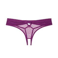 Трусы Victoria&apos;s Secret Very Sexy Strappy Lace Crotchless, фиолетовый