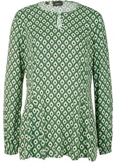 Блузка с длинными рукавами Bpc Bonprix Collection, зеленый