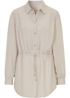 Блуза со сборкой на талии Bpc Bonprix Collection, серый