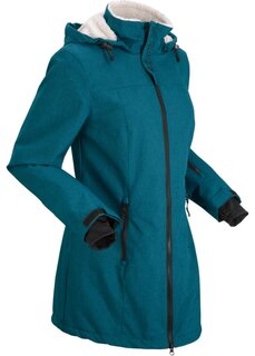 Водонепроницаемая функциональная длинная куртка для активного отдыха с плюшевым флисом Bpc Bonprix Collection, синий