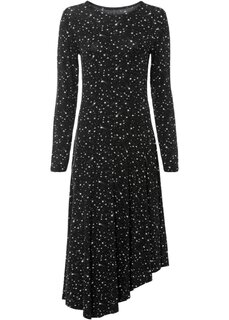 Асимметричное платье со звездным принтом Rainbow, черный