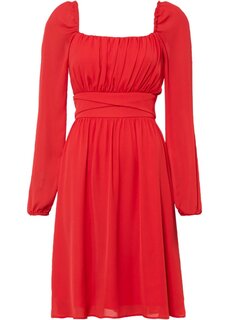 Платье с объемными рукавами Bodyflirt, красный