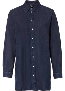 Джинсовая блузка оверсайз из эластичного денима Bpc Bonprix Collection, синий