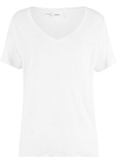 Льняная рубашка свободного покроя Bpc Bonprix Collection, белый