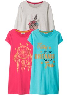 Ночная рубашка для девочек (3 шт) Bpc Bonprix Collection, синий