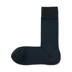 Деловые носки с узором «гусиные лапки» под прямым углом (мужские) MUJI, синий узор