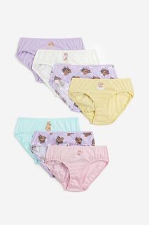 Набор трусов H&amp;M Disney Paw Patrol Cotton Briefs, 7 предметов, светло-фиолетовый/мультиколор H&M