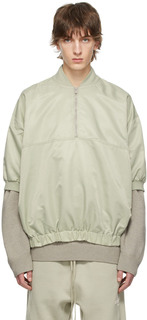 Зеленая нейлоновая куртка Essentials