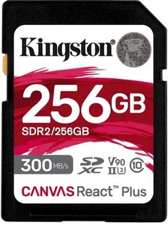 Карта памяти 256GB Kingston SDR2/256GB Canvas React Plus SDXC UHS-II 300R/260W U3 V90