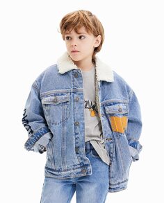 Джинсовая куртка дальнобойщика Looney Tunes для мальчика Desigual, синий