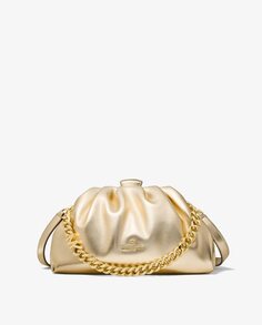 Золотая сумочка Nola, трансформируемая в сумку на плечо Michael Michael Kors, золотой