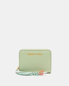 Кожаный кошелек с клапаном пастельно-зеленого цвета Bimba y Lola, светло-зеленый
